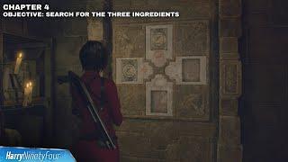 Resident Evil 4 Remake - Separate Ways - Lithographic Stones Wall & Shield Room Puzzle Guide (RE4)