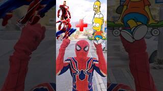 Spiderman and Ironman + Gomer and Bart Simpson = Marvel Animation #spiderman #ironman