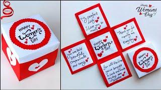 Women's day card making easy and beautiful / Women's day card ideas handmade 2025 / Gift box