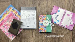  Stampin' Up! Sneak Peek: Bloom Impressions Notecard Holder | 12 Days of Christmas: Day 4