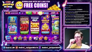 PRIZES FOR A DOWNLOAD!!! | Jackpot World with Andrei