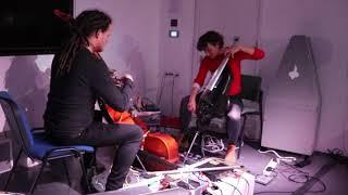 Feedback Cello (Chris Kiefer) and Alice Eldridge (Halldorophone)