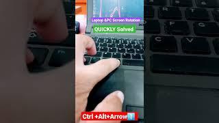 Laptop and PC Screen  Rotation | Window Desktop  Horizontal  #windows #tesktop #computer #laptop