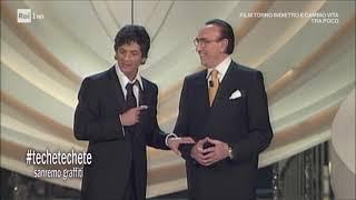 Pippo Baudo e Fiorello a Sanremo 2002