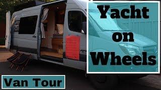 VanLife Tour: Seriously a Land Yacht, 1000w Solar, Radiant Heat, Recirculating Hot Water