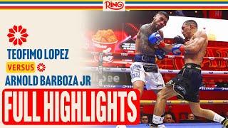 MASTERCLASS! Teofimo Lopez Vs. Arnold Barboza Jr | FIGHT HIGHLIGHTS