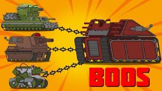 Mega Tanks vs Boss - Cartoons about tanks