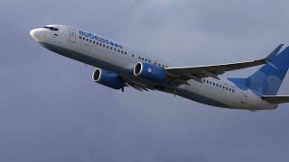 Takeoff of Boeing 737-800 Pobeda from Sheremetyevo, 04/16/24.