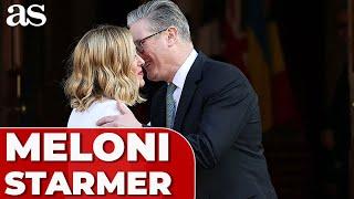 MELONI incontra il Primo Ministro BRITANNICO STARMER prima del vertice di LONDRA