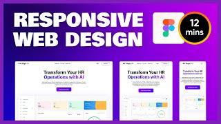 Responsive Web Design in 12mins | Figma Tutorial