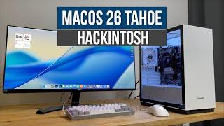 First MacOS 26 Tahoe Hackintosh already working