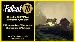 Fallout 76 - Belly Of The Beast Quest - Ultracite Power Armor Plans Location - Ep23