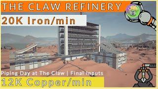 Piping Day at The Claw | Mega-modular Ingot Refinery | Satisfactory Megabase Guide