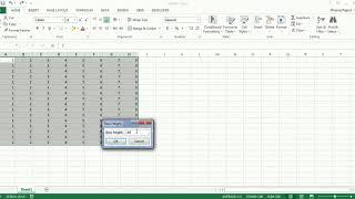 Change row height and column width of all rows  in Excel - Shortcut