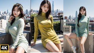 4K Ai LookBook19 one piece dress #3 원피스 드레스 룩북 ワンピースドレス ルックブック asian korean girl model