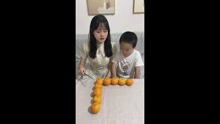怎么移动一个橘子，使橘子横竖都是6个呢 #数学思维#亲子互动#彭小澎吖