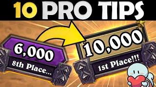 10 PRO Tips to EASILY Hit 10k | Hearthstone Battlegrounds Guide