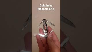 Rare Vintage EKA Masonic Slipjoint Knife! EDC Find! Made in SWEDEN! Rostfri Skarpa