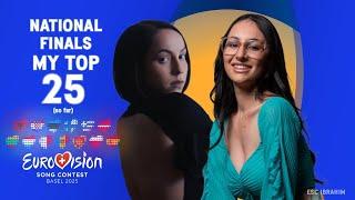  Eurovision 2025 | My Top 25 - National Finals (NEW:  ) |[Made 15/01]