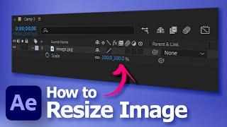 After Effects how to resize image and scale picture to fit to comp using shortcut