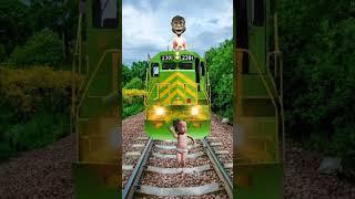 baby boy baby train attack VFX funny editing video baby dance YouTube short #