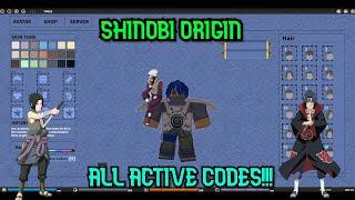 Shinobi Origin- All active codes as of 3/2/20!!!