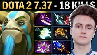 Nature's Prophet Gameplay Miracle with 18 Kills and Pike - Dota 2 7.37