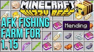 Minecraft 1.15 AFK Fishing Farm Tutorial For The Buzzy Bees Update