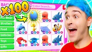 OPENING *100 OCEAN EGGS* To Get EVERY MEGA *SEA DREAM PET* CHALLENGE (EXPENSIVE) Adopt Me Roblox