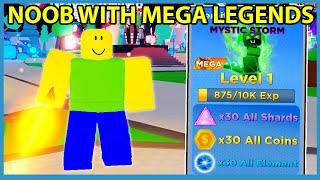 Noob With Mega Legend Pets in Roblox Ninja Legends 2