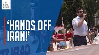 Demonstrators rally outside White House against US strikes on Iran