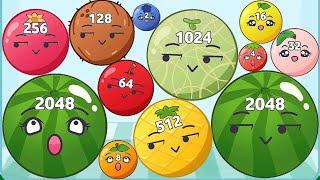 Make 2 Watermelons Game - Fruits Math, Color Ball Drop & Merge 2048 (Suika Asmr Gameplay)