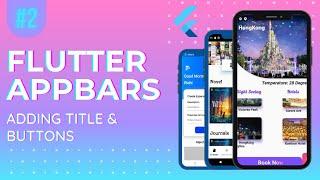 Adding Text and Buttons ||  Flutter AppBar