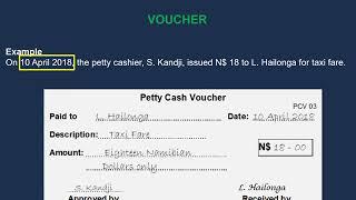 The petty cash book - introduction and terms