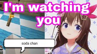 Tokino Sora Give Chat Calling Her Soda n Sofa Chan a Warning  | Minecraft [Hololive/Eng Sub]