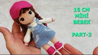 16cm Amigurumi Doll Pattern Kafa, Şapka Yapımı PART 2(English subtitle) (crochet amigurumi tutorial)