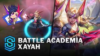 Battle Academia Xayah Skin Spotlight - Pre-Release - PBE Preview - League of Legends