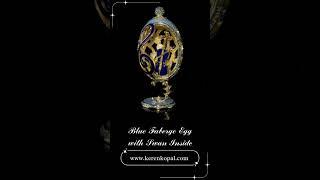 Treble Clef Faberge Egg with Violin Surprise By Keren Kopal