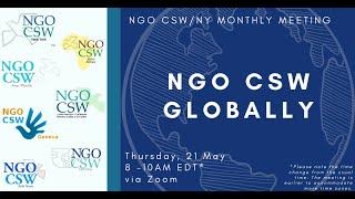 NGO CSWs Globally - May 2020 Virtual Monthly Meeting