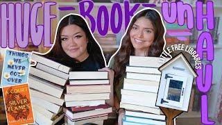 huge book unhaul, getting rid of books + donating to little free libraries ️