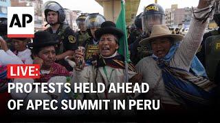 LIVE: Protests held ahead of APEC summit in Lima, Peru