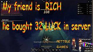 ROBLOX - Fisch - My friend buy 32 luck in server for 800 robux