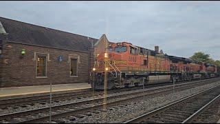 BNSF Dash 9 leads oil train through La Grange IL 09/29/2024