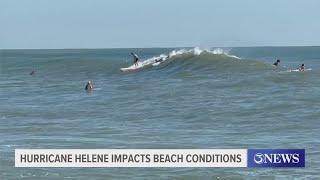 Hurricane Helene impacts local beach conditions