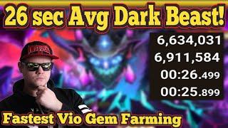 26sec Avg Dark Rift Beast - Fastest Way to get Vio Gems! - Summoners War