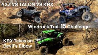 Yamaha YXZ Vs Honda Talon X Vs Kawasaki KRX Windrock Trail 15.