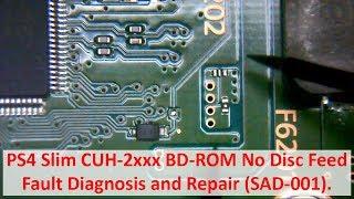 PS4 Slim CUH-2xxx BD-ROM No Disc Feed - Fault Diagnosis and Board Repair (SAD-001) - SU-42118-6