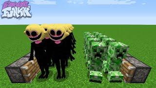 MONSTER x 10 + CREEPER x 10 | FNF Friday Night Funkin' Characters in Minecraft