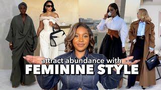 How to dress MORE FEMININE | attract abundance with feminine style, modest outfits, grown woman era