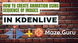 How to create animation using sequence of images in Kdenlive